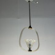 Venetian glass chandelier from Murano and brass, circa 1950.