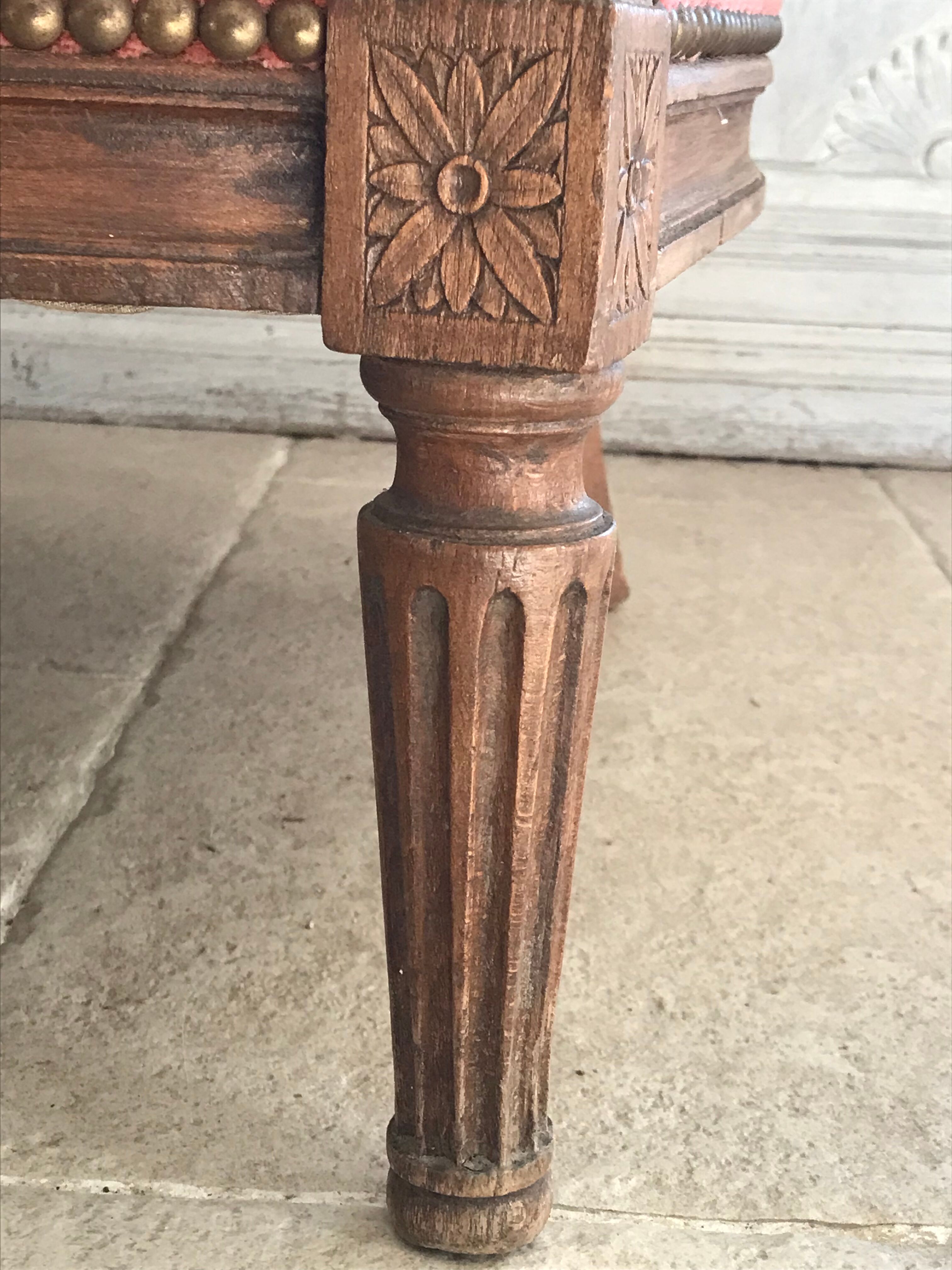 Velvet shepherdess armchair