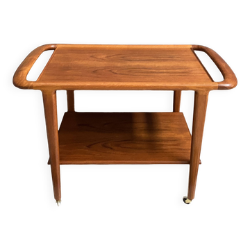 Teak serving trolley by Niels Otto Moller Denmark 1960s Old store stock