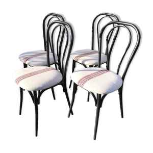 4 chaises bistro vintage - noires