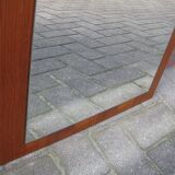 Miroir vintage en teck Danemark 1970 - 49x49cm