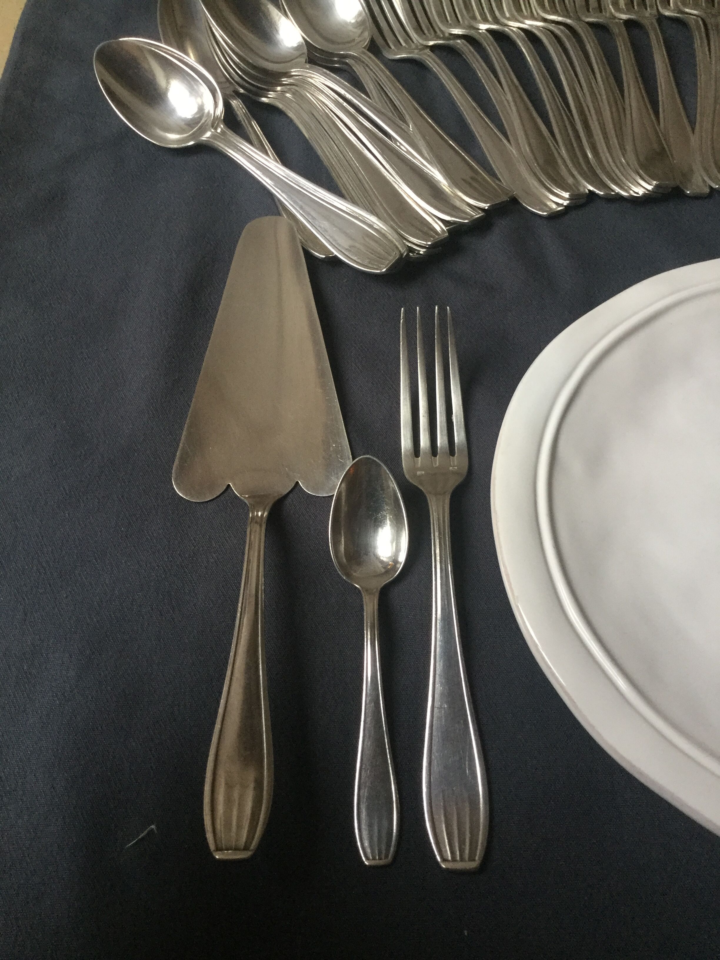 Silver metal housewife