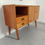 Scandinavian vintage wood and glass enfilade , 50s/60s