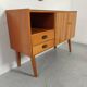 Scandinavian vintage wood and glass enfilade , 50s/60s