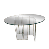 Table de salle à manger ronde en verre