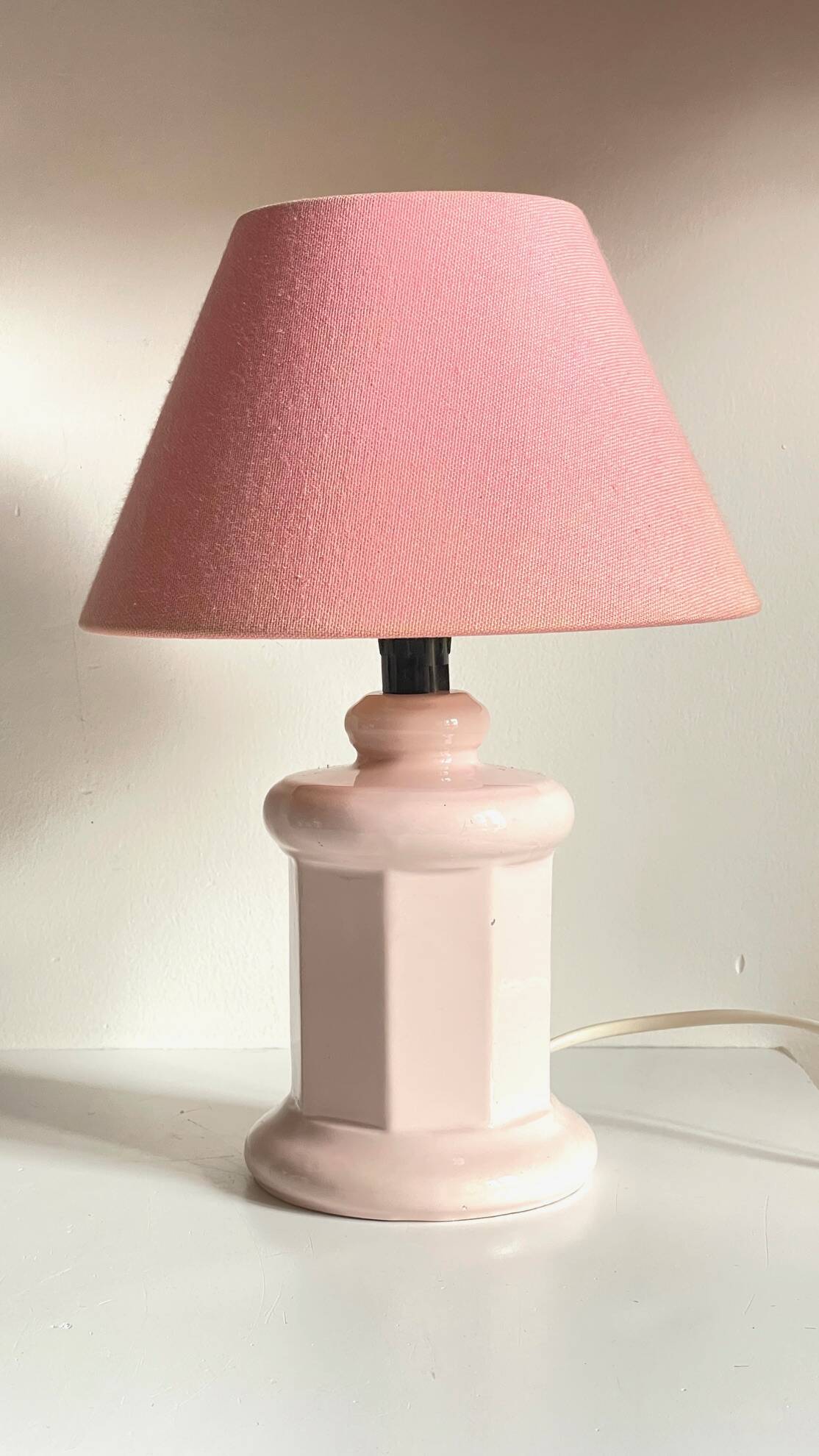 LAMPE Céramique Rose VINTAGE