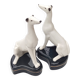 Pair of glazed porcelain Greyhounds 1940/50