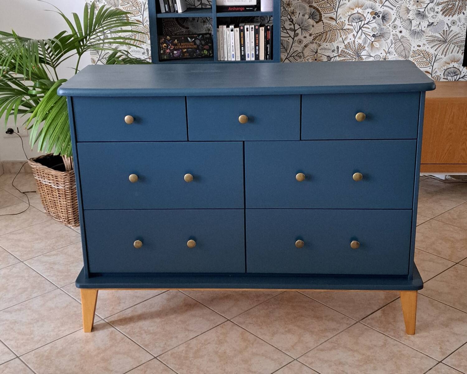 Large Rød Sødgren blue ganne chest of drawers