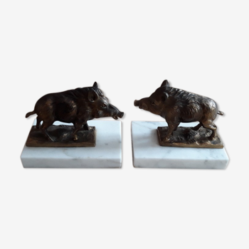 Bookends - boars - 50s