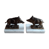 Bookends - boars - 50s