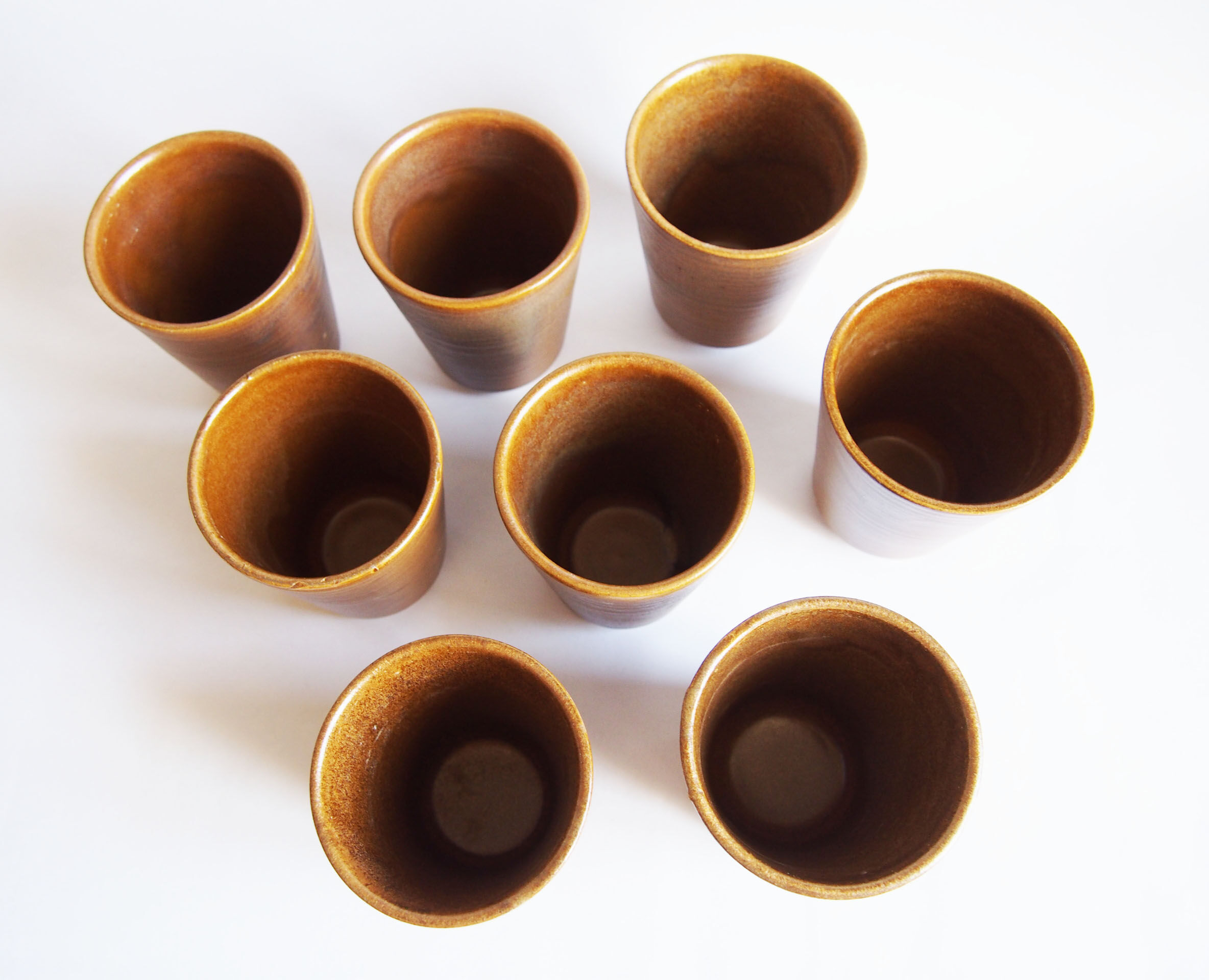 Lot de 8 verres en grès Digoin