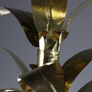 Palm tree brass floor/table lamp, Bottega Gadda Italy, 1960