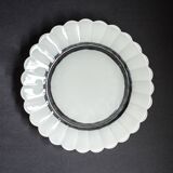 Set of 10 dessert plates flowers petals daisy Duralex Made in France 70s