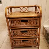 Bamboo and rattan bedside