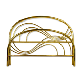 Hollywood Regency bed in gilded metal, circa 1970