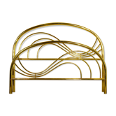 Hollywood Regency bed in gilded metal, circa 1970