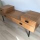 Vintage 1960s dressing table with long drawers