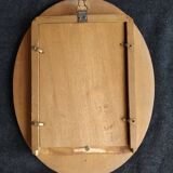 Frame art nouveau wood painted décor 16 cm x 11 cm