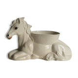 Cache-pot en céramique émaillée blanche, 1950