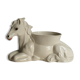 White glazed ceramic pot cover, 1950