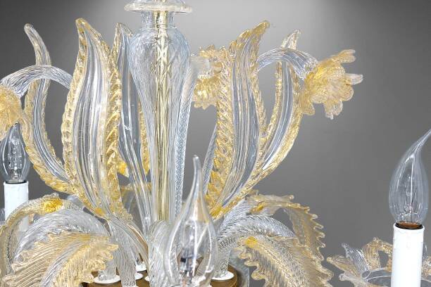 Venetian lustre in Murano glass and gold leaf