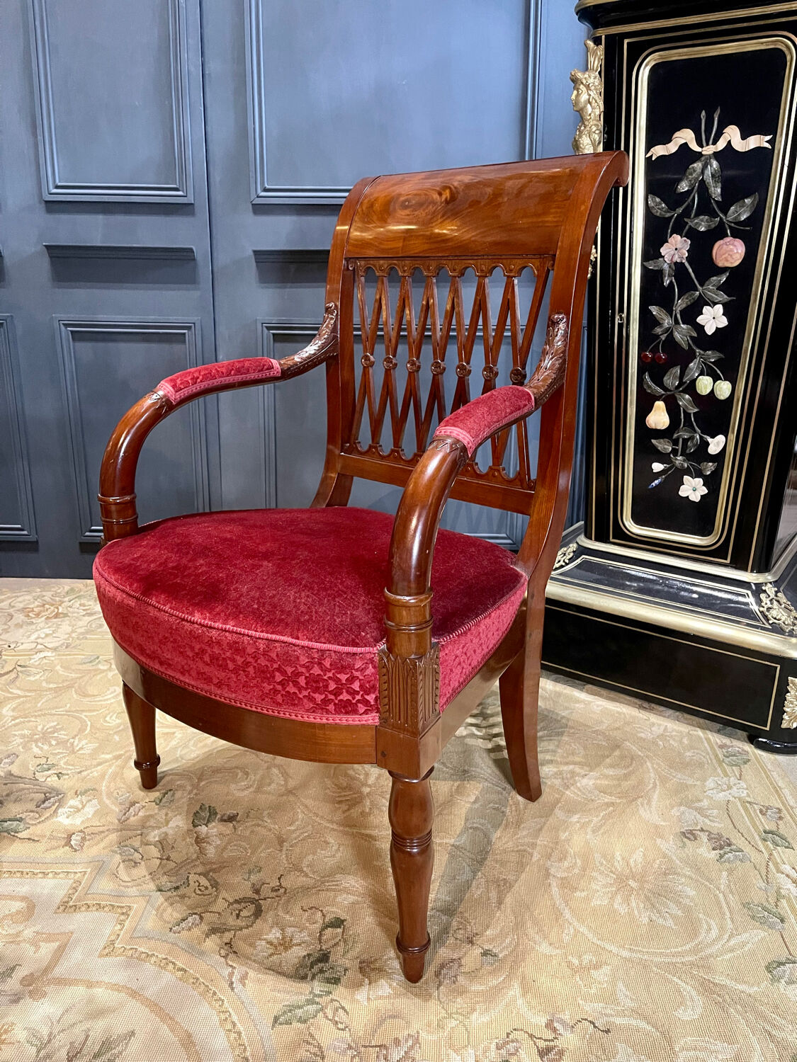 Pair of empire period armchairs