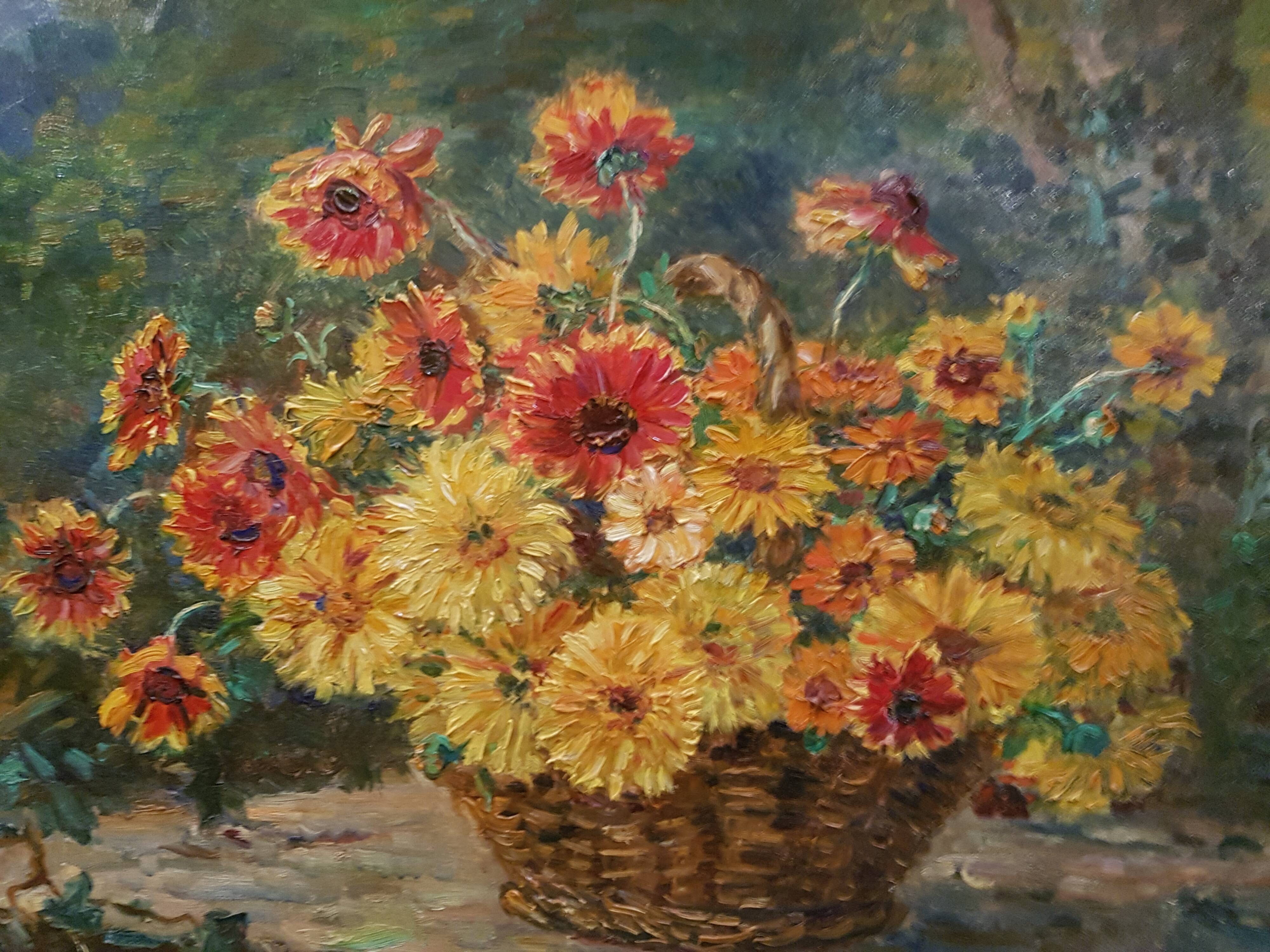 Painting Still Life with bouquet