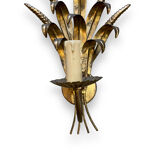 Pair of gilded metal wheat cob sonces