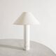 Swedish Mid Century Cylindrical White Marble Table Lamp by Bergboms, 1960s