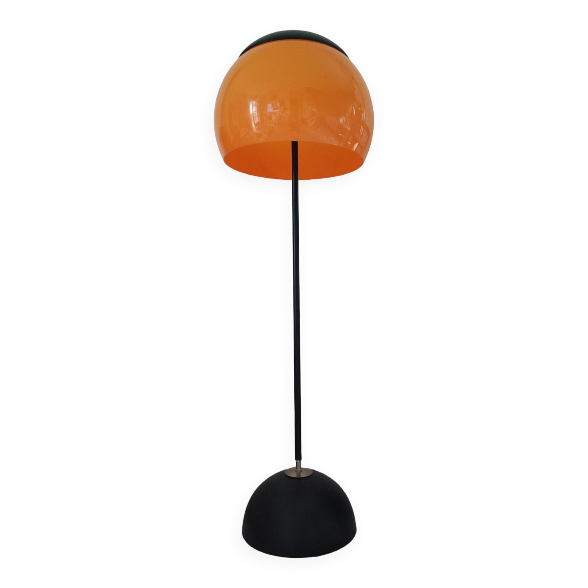 Lampadaire vintage champignon orange 1980