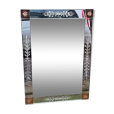 Miroir vénitien rectangulaire bicolore, 75x105cm