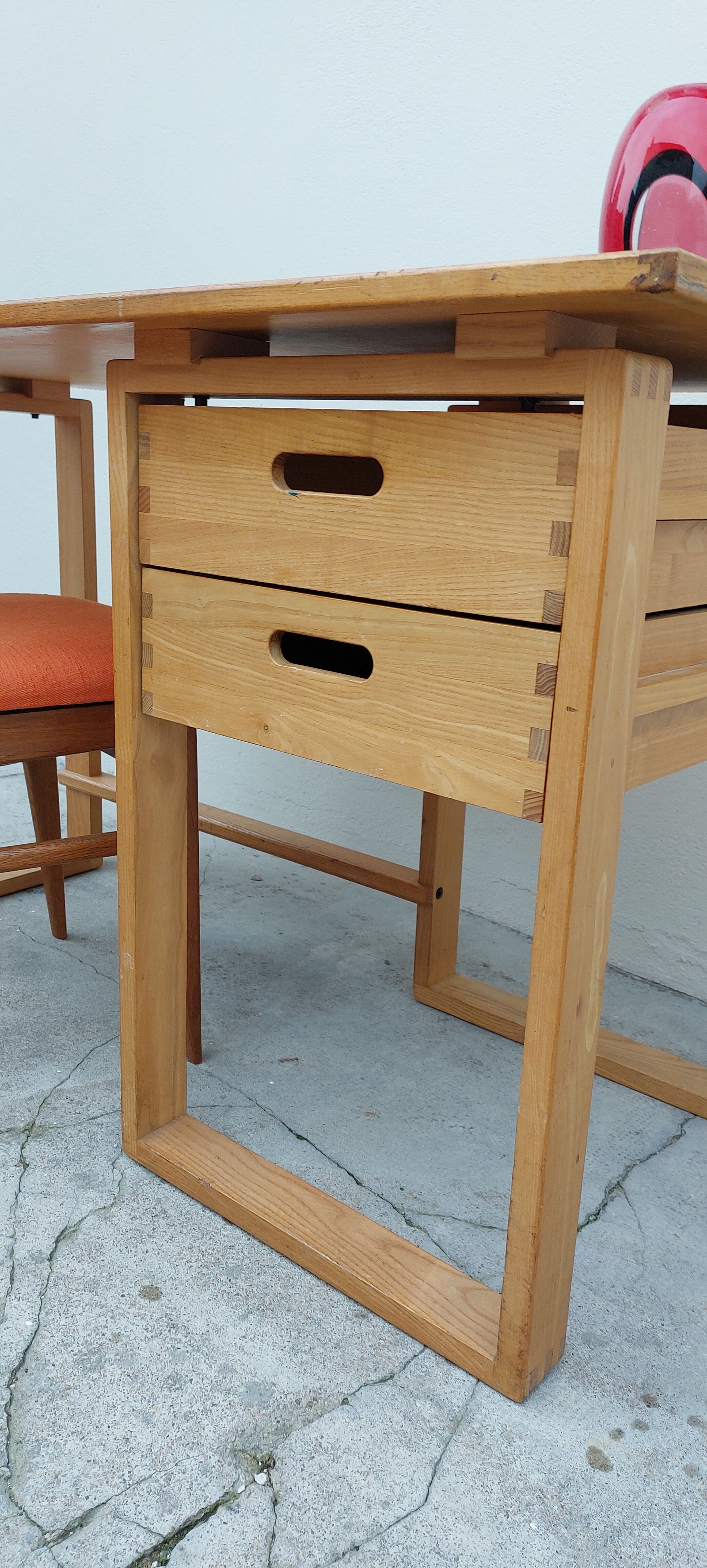 Bureau d'architecte vintage 2 tiroirs, 1960s