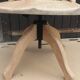 Solid oak swivel office chair
