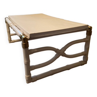 Table basse Bambou « Kettal » des années 70 en fibre de verre