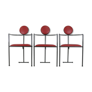 3 fauteuils designs acier