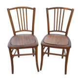 Pair of bistrot wood chairs