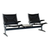Vintage Eames airport lounge chair – 2 seats with integrated table