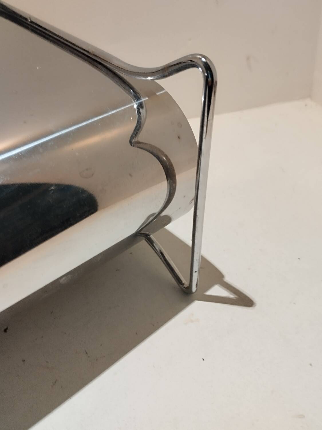 Vintage stainless steel magazine rack