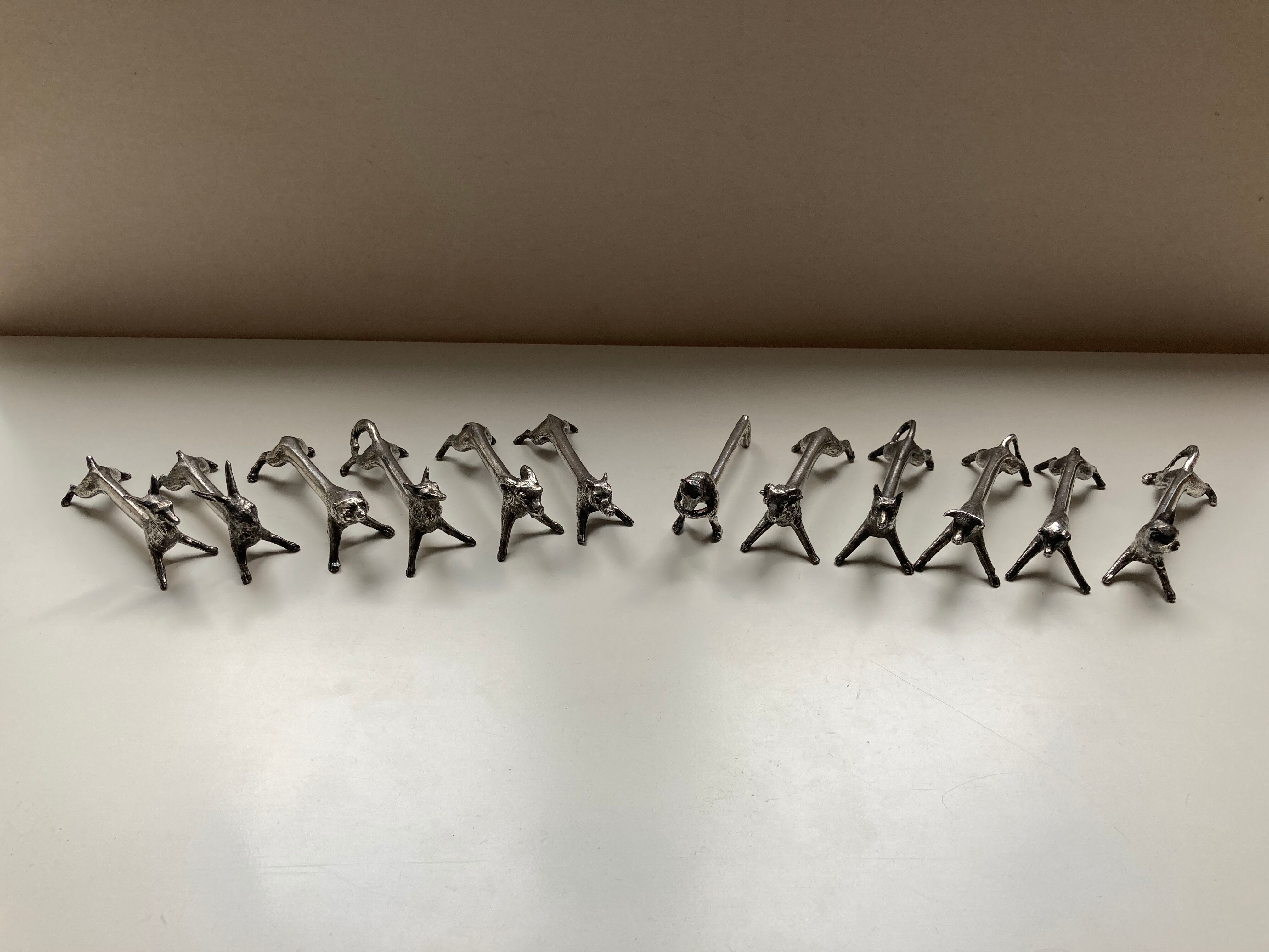 Silver metal animal knife door art nouveau style Sandoz