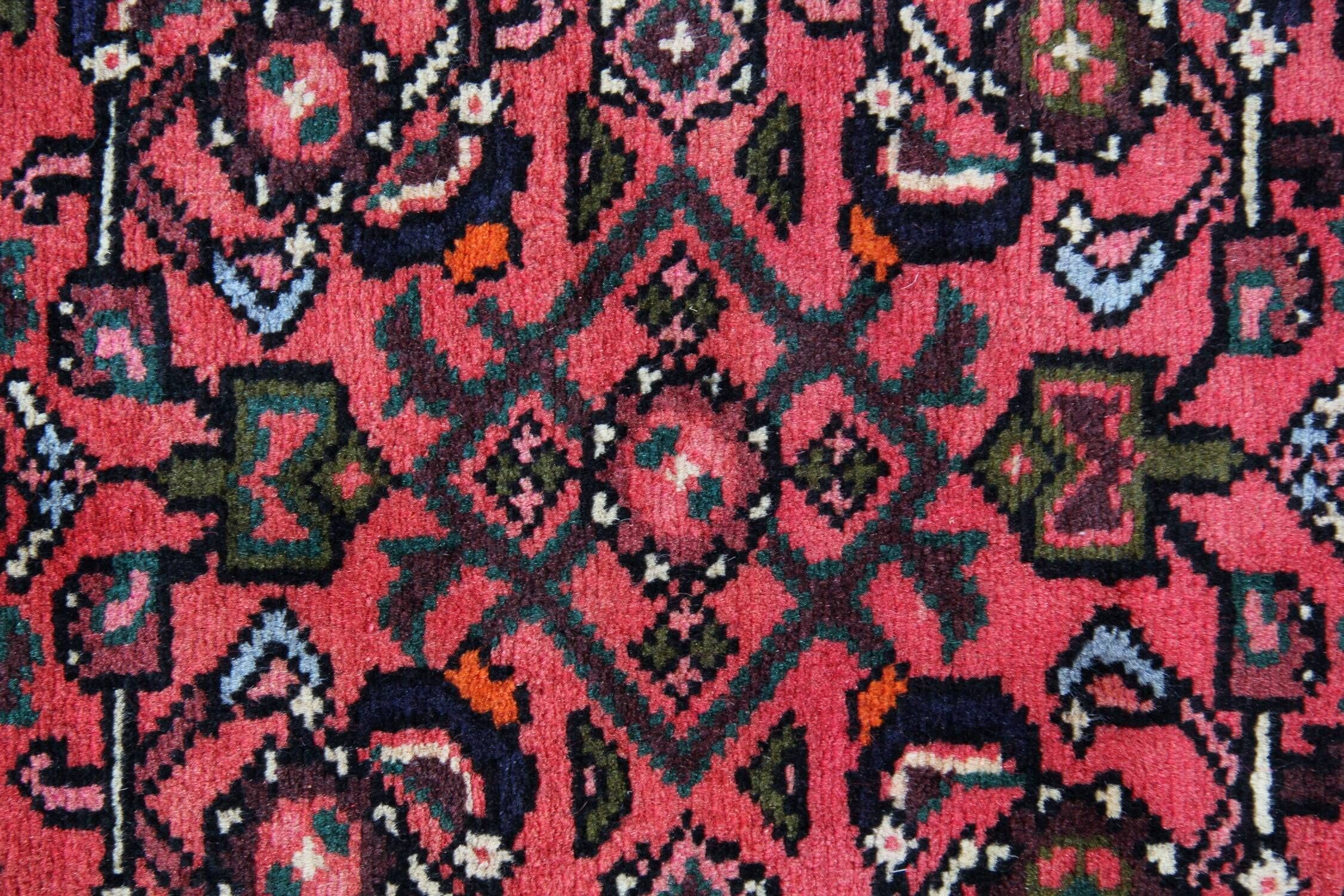 Wool Rugs Stair Runners, Rust Hussain Abad Runner Rug Handmade Oriental Carpet