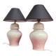 Two large pair of ceramic lamp