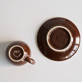 ACF chocolate brown espresso cup duo