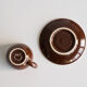 ACF chocolate brown espresso cup duo
