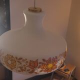 70's opaline pendant light