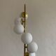 Italian mid century floor lamp brass & opal glass 1950