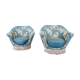 Pair of munari armchairs in antique vintage 1950s fabric