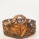 Peacock rattan tray