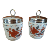 Baked egg in porcelain of paris, lot of 2