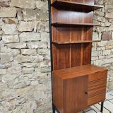 Bookcase cabinet modular shelves vintage 1970