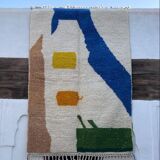 Handmade, handcrafted pure wool rug, size 160 x 240 cm, colorful